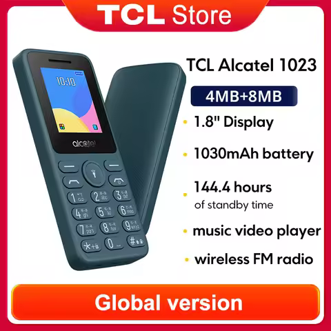 Mobile Phone TCL Alcatel 1023 Dual SIM Wireless Flashlight FM Radio GSM 2G Cheap Backup Feature Phon