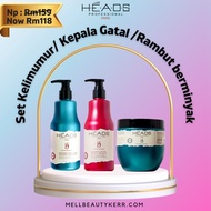 HEADS SET RAMBUT KELEMUMUR BERKUPING/KULIT KEPALA GATAL/BERMINYAK