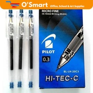 PILOT HI TECH PEN biru 0.3, 0.4, 0.5