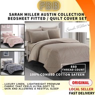 SARAH MILLER FITTED SET QUILT COVER SET AUSTIN COLLECTION BEDSHEETS 880 THREAD COUNT JEAN PERRY BEDS