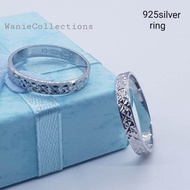 *Ready stock*925silver ring with white gold plated(cincin perak untuk perempuan dan lelaki)