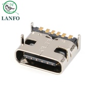 LANFO Type C Socket Connector DIY For PCB Design Socket Connector 6 Pin USB 3.1 SMD DIP Charging Soc