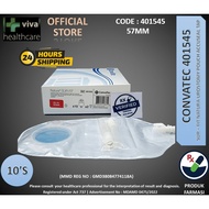 401545 - Convatec SurFit 57mm 10's Natura Urostomy Pouch with Accuseal Tap, Standard Transparent Sur