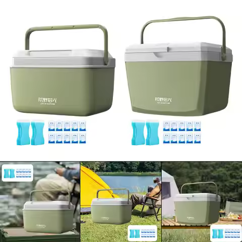 Insulated Ice Cooler Multifunctional Camp Cooler Box for Camping Party BBQ