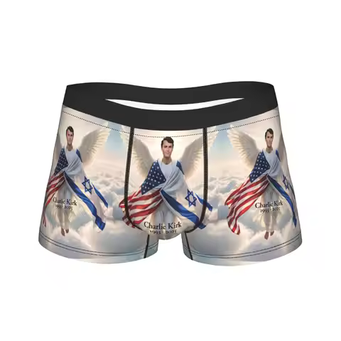 Charlie Kirk Angelic Advocate Underwear Printed Boxershorts Quality Men's Underpants Elastic Boxer B