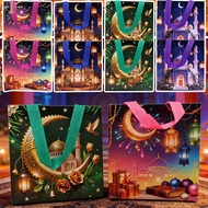 8-2Pcs Eid al-Fitr Non-woven Fabric Handbag - Gift Packaging Bag - Middle East Festival - Star Moon 