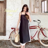 chuuchop_พร้อมส่ง(C8169)🧹🪑🧺 Minimal dress เดรสสายเดี่ยวสีทูโทน