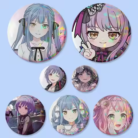 B-Bang Dream Ave Mujica Cartoon Badges Button Round Creative Pin Brooch Badge Bag Decor Accessories 