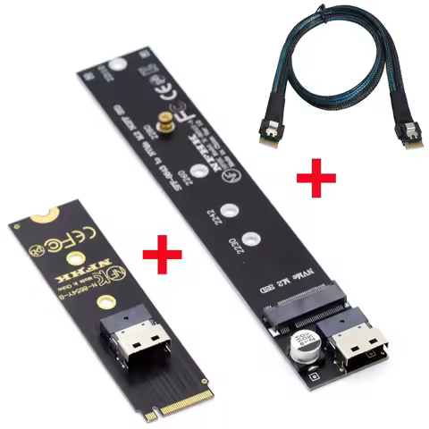 M.2 NVME NGFF M-Key SSD Male to Female Extension Cable 40cm with SFF-8654 Connector Adapter for Main