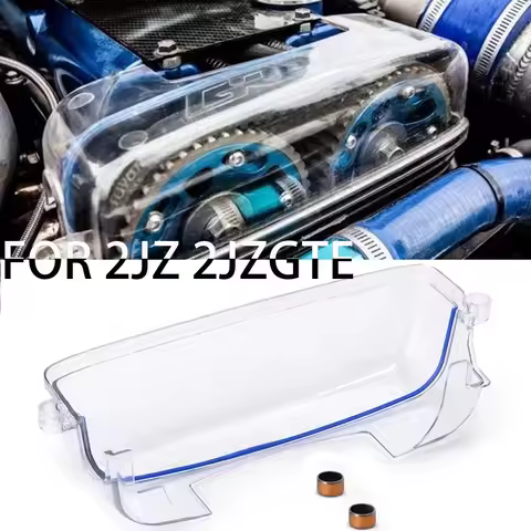 Clear Transparent Cam Cover Turbo Cam Pulley Cover Clear Cam Timing Belt Cover for 92-05 Toyota Supr