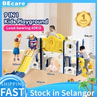 （9 in 1）playground kids gelongsor kanak kanak Slide Indoor Swing Basket Slide for kids outdoor Slide