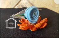 Souvenir Nikah Sebatang Bunga Mawar Flanel Handmade Custom Unik Murah