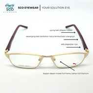 new frame kacamata pria titanium full frame original sporty bisnis