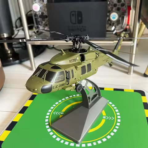 Wltoys K170 RC Helicopter UH-60L Black Hawk Dual Brushless 6-Axis Gyro 4CH 4 Bladed Aircraft Remote 