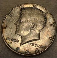 1964年美國半元銀幣，九成銀