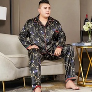 เลือกไขมันชุดนอนผู้ชายฤดูร้อนผ้าไหมน้ําแข็งปัก 300 กก.บางผู้ชาย Tujia เสื้อผ้าชุด