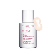สำหรับ Clarins UV Plus Day Screen ป้องกันหลาย SPF50/PA ++++ 30มล. # สีดอกกุหลาบเรืองแสง # โปร่งแสง