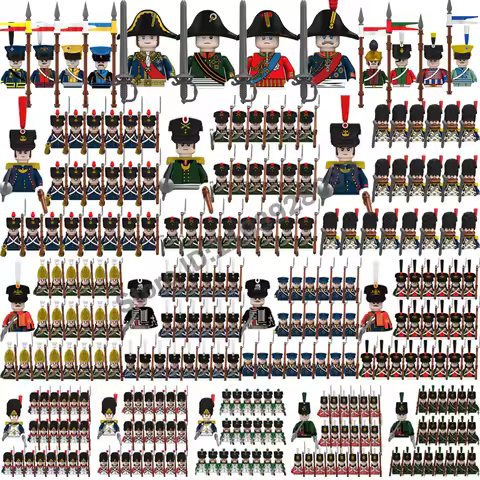 Medieval Napoleonic War Military Building Blocks Imperial Governor General Official French British R