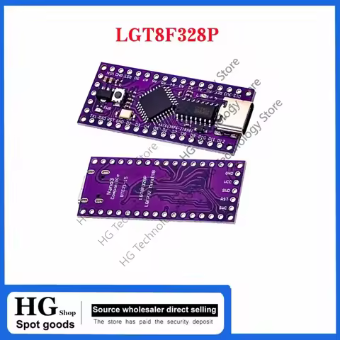 1-5PCS/Lot LGT8F328P-LQFP32 MiniEVB TYPE-C USB Compatible with ATMEGA328 For Nano V3.0 LGT8F328P HT4