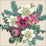 Azalea and Helleborus Cream - Tissue Wholesale Decoupage Napkin/