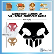 Ichigo Kurosaki Death Note Shinigami Sticker Reflective Waterproof Stiker Car Motor Laptop Helmet Lu