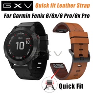 20/22/26mm Quick Fit Leather Watch Band for Garmin Fenix 6s/6/6x , Easy Fit Strap for Garmin Fenix 5s/5/5x Smart Watch Band