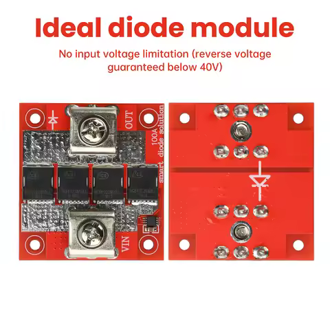 100A High-Current Ideal Diode Module Reverse-Connection Protection Module No Grounding Required, No 