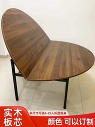 Garden Dining Table Rotating Table Plate Foldable Thickened Foldable round Table Top Solid Wood Table Dining Table Multi-Person Dining Table Turntable Table