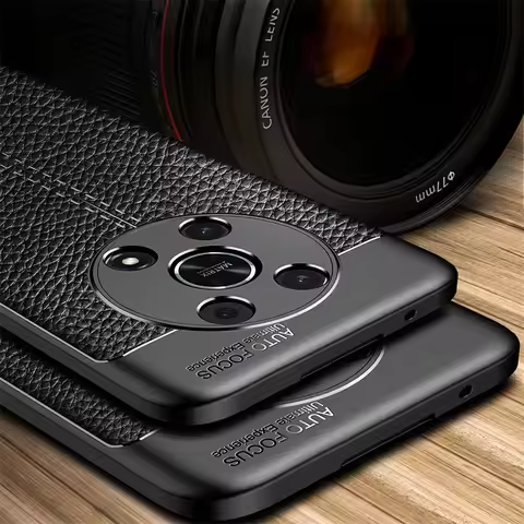 For Huawei Honor X9 5G Case Cover For Honor X9 Capas Original Bumper Shockproof Back Soft TPU Leathe