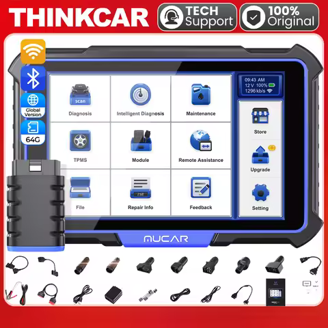 MUCAR VO8 OBD2 Scan Tools All System Diagnosis ECU Coding Bi-directional Control 34 Reset Lifetime F