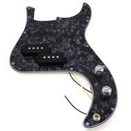 High Quality P Bass Prewired Loaded Pickguard for Precision Bass Guitar Black Pearl 3 Ply