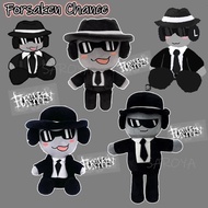 Forsaken Chance Plush Fun Black Suit Men Plushie Doll Chance Forsaken Game Character Toys lameintmy