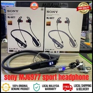 Sony MJ6977 Neckband Bluetooth Headset BT5.0 Sports Sweatproof Headset IPX5 with Mic Noise Cancelling LED Digital Displa