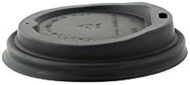 PACKNWOOD 210LGDW16N Compostable black coffee lid for 10 oz, 12 oz, 16 oz, 20 oz, plastic lid, coffe