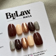 [ BYLAW.NAILS ] Simple Brown Fake Nails | PREMIUM FAKE NAILS | PRESS ON NAILS | False nails | FAKE N