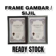 FRAME SIJIL GAMBAR A4 CERTIFICATE FRAME HOME DECOR PHOTO CERT FRAME A4