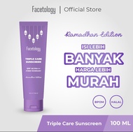 FACETOLOGY SUNSCREEN TRIPLE CARE FOR OILY & ACNE SKIN TINTED VARE SUNSCREEN FACETOLOGY SPF 40 WAJAH