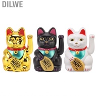 Dilwe 4 Inch Lucky Cat Decor Hand Waving Welcoming for Home Desk Ornament Gift Giving Decoratior