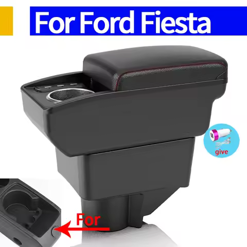 For Ford Fiesta Armrest Box For Ford Fiesta MK7 Car Armrest 2011-2019 Storage Box Interior Dedicated