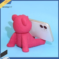 SEV Cartoon Bear Shape Cell Phone Stand Reusable Mobile Phone Stand Cute Cartoon Bear Phone Holder Pink Color Stable Support Stand for Mobile Phone Desktop Decoration