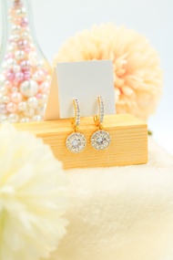 ต่างหูห่วงเพชร คาเทียร์ ออกงาน 1 คู่ *ถ่ายจากสินค้าจริง MILINTA JEWELRY - DE02 Catier Hoop Earring ต