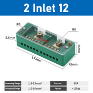 Konektor Kabel Terminal Junction Box - 2 IN 6/8/12 Out Cocok untuk Tegangan Tinggi