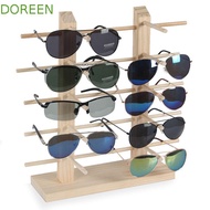 DOREEN Glasses Display Stand Wood Display Rack Eyewear Accessories Fashion Multi Pairs Glasses Show 