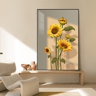 painting canvas wall decoration artภาพวาดตกแต่งที่อบอุ่นลายดอกทานตะวันจิตรกรรมฝาผนังหัวเตียงสำหรับร้