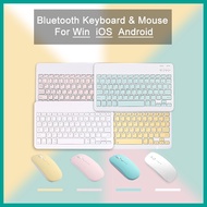 Colorful Wireless Rechargeable Bluetooth Keyboard mice set For Samsung Android Tablet For iP 9.7 10.
