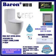 Baron W818 rimless l W898 Tonardo l One Piece Wash Down Toilet Bowl / FREE EXPRESS DELIVERY