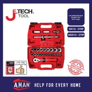 JETECH CRV Box Socket Set 6PT 12PT 27SP 8-32mm