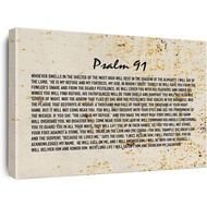 Inspirational Christian Canvas Wall Art 11.5x15 Inch Framed Scripture Verse Bible Religious Painting
