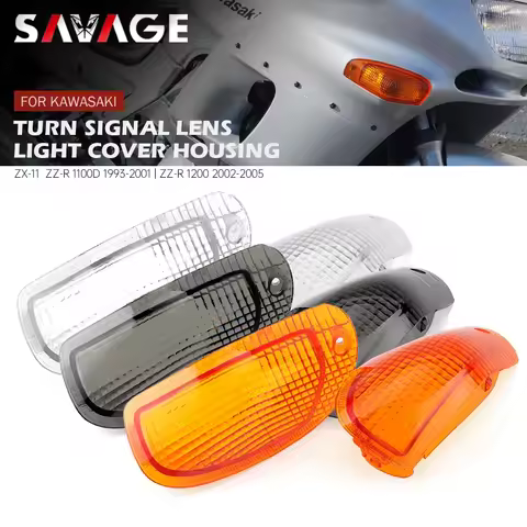 Front Turn Signal Light Lens For KAWASAKI ZZR 1100 D ZX-11 NINJA 1993-2001 ZZR1200 02-05 Motorcycle 