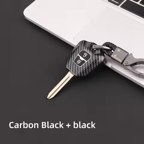 ABS Carbon Car Key Case Cover Shell Skin Holder Fob Bag Set For Isuzu D-max Mux Truck Dmax 2 Buttons